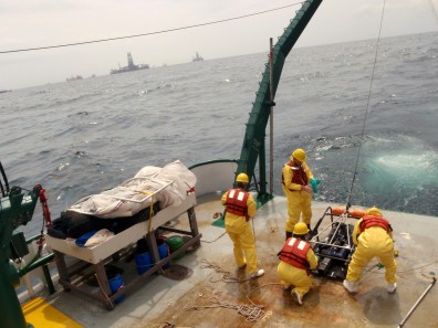 Deploying instruments in the Gulf of Mexico